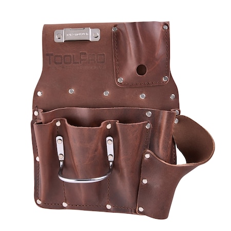 Toolpro Oil Tanned Top Grain 8 PocketDrywall Pouch left hand TP70486